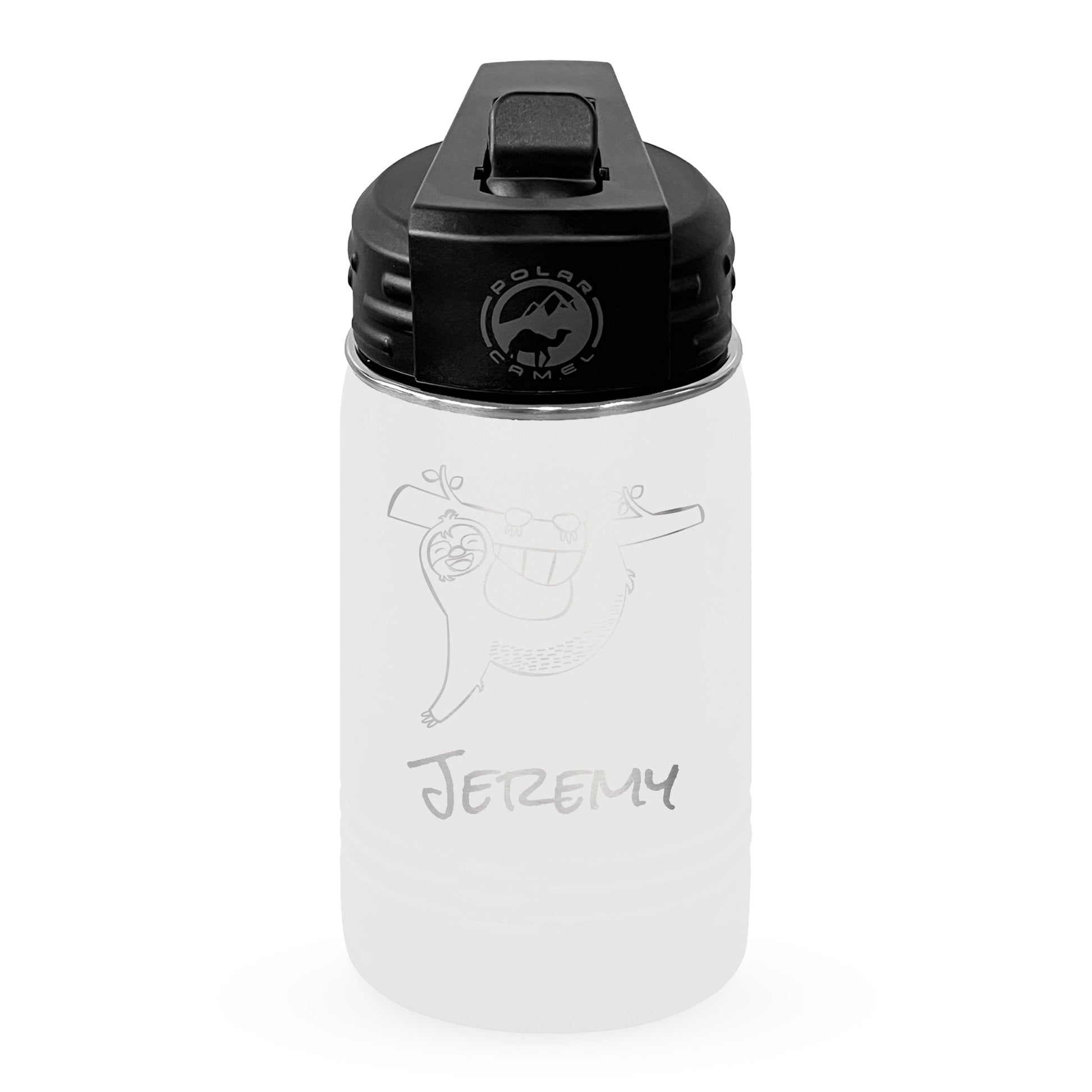 Personalized 12oz Youth Water Bottle with Laser Engraved Logo - Etchified - Polar Camel® - LWB064