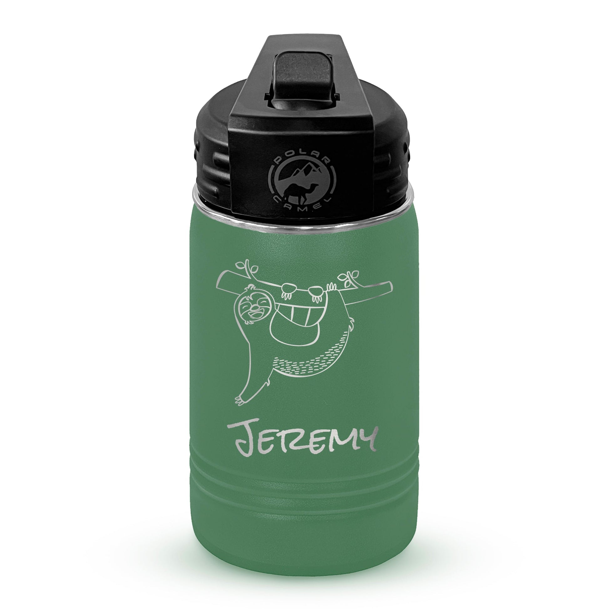 Personalized 12oz Youth Water Bottle with Laser Engraved Logo - Etchified - Polar Camel® - LWB065