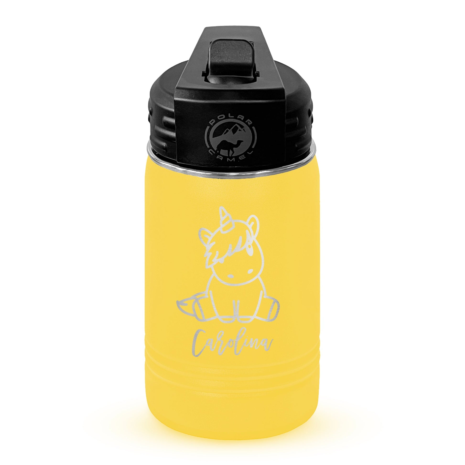 Personalized 12oz Youth Water Bottle with Laser Engraved Logo - Etchified - Polar Camel® - LWB066