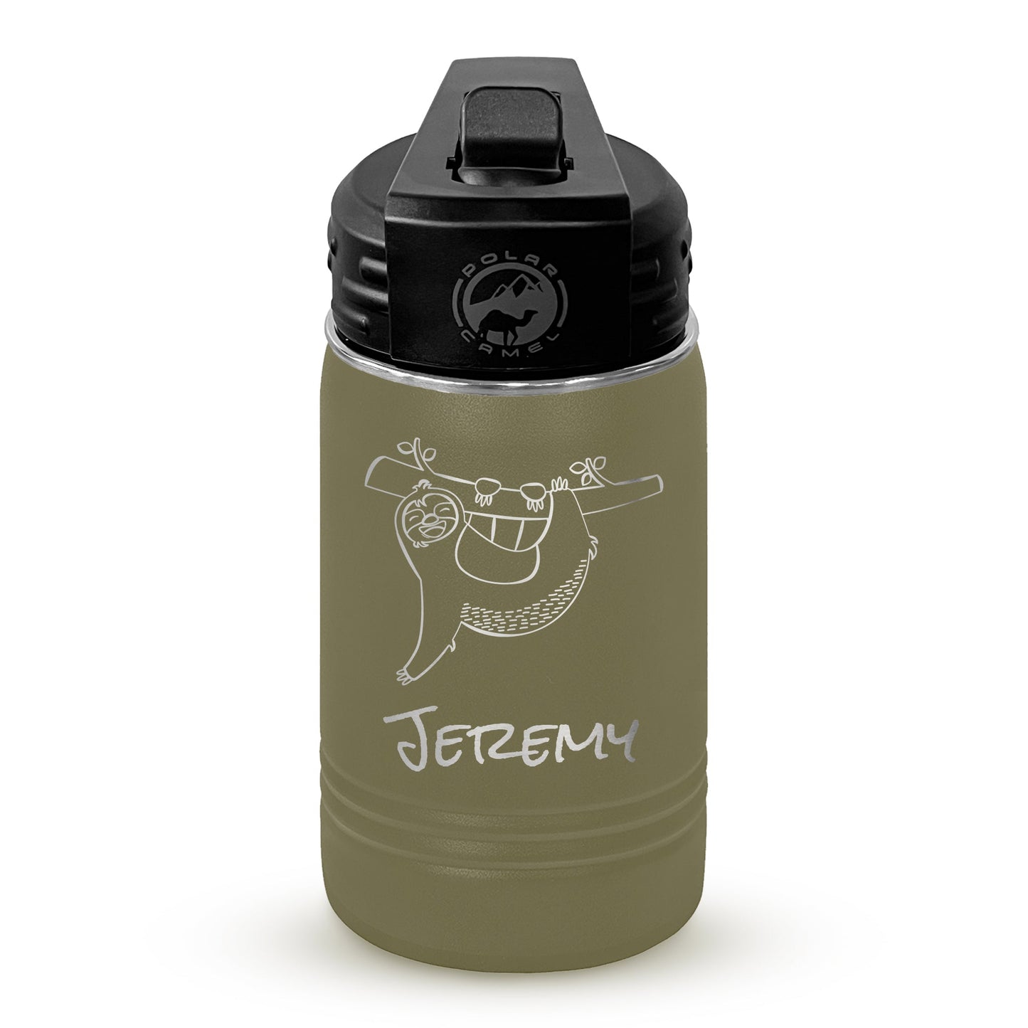 Personalized 12oz Youth Water Bottle with Laser Engraved Logo - Etchified - Polar Camel® - LWB068