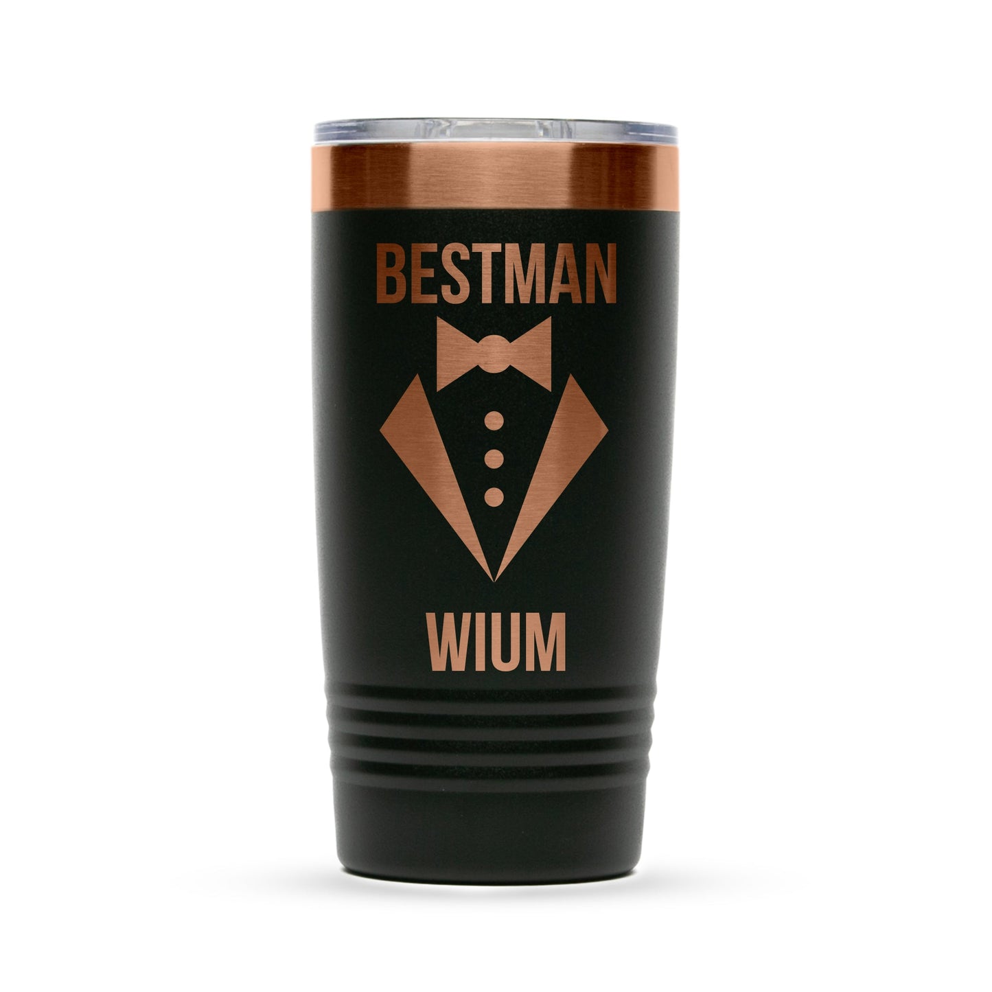 Personalized 20oz Ion Plated Rose - Gold Stainless Steel Tumbler with Slider Lid - Etchified - Polar Camel® - LTM7290
