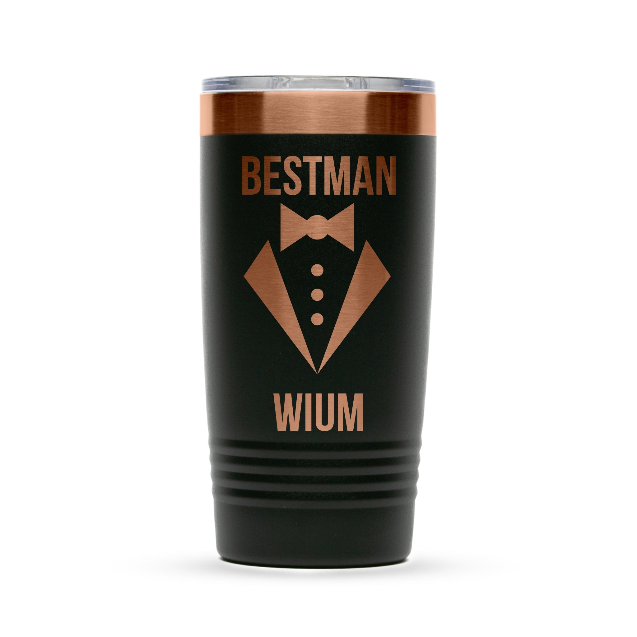 Personalized 20oz Ion Plated Rose - Gold Stainless Steel Tumbler with Slider Lid - Etchified - Polar Camel® - LTM7290