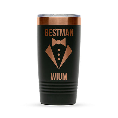 Personalized 20oz Ion Plated Rose - Gold Stainless Steel Tumbler with Slider Lid - Etchified - Polar Camel® - LTM7290