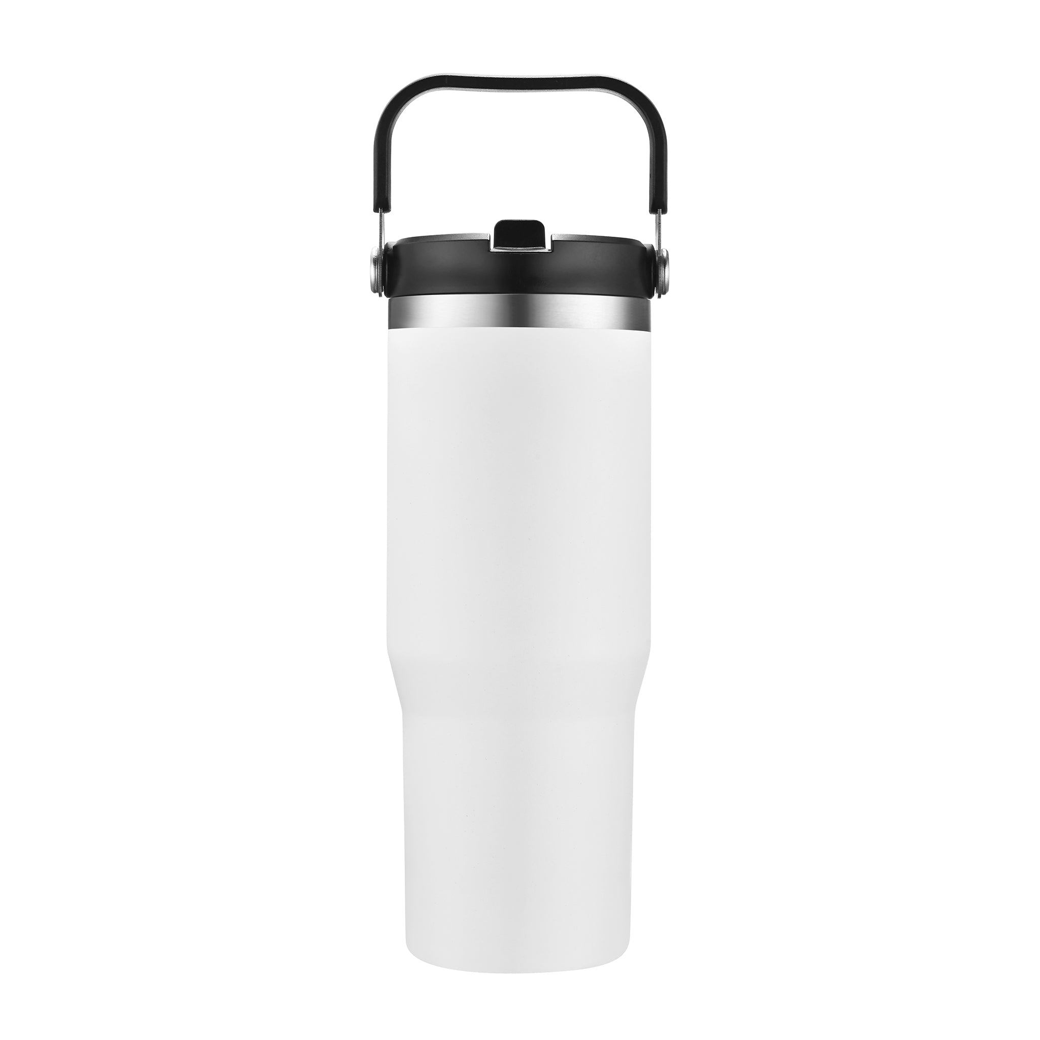Personalized 30oz Stainless Steel Flip Straw Tumbler - Etchified-Etchified-AC268_BLACK