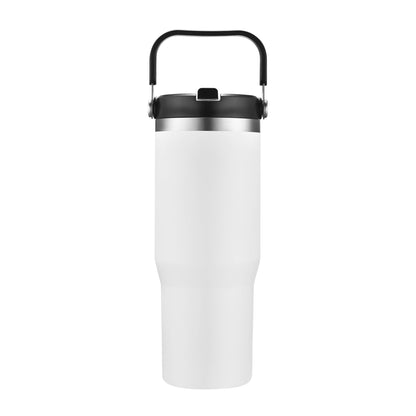 Personalized 30oz Stainless Steel Flip Straw Tumbler - Etchified-Etchified-AC268_BLACK
