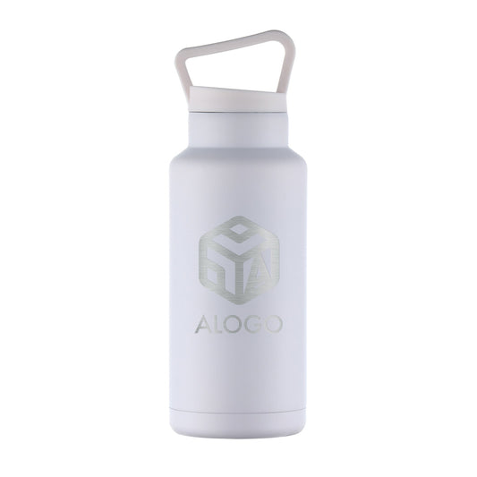 Personalized 36oz Stainless Steel Insulated Water Bottle - Etchified-Etchified-BTL129WHITE