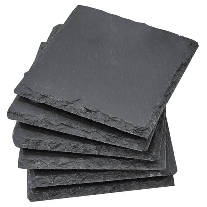 Personalized 6 Piece Slate Coaster Set - Etchified-Etchified-