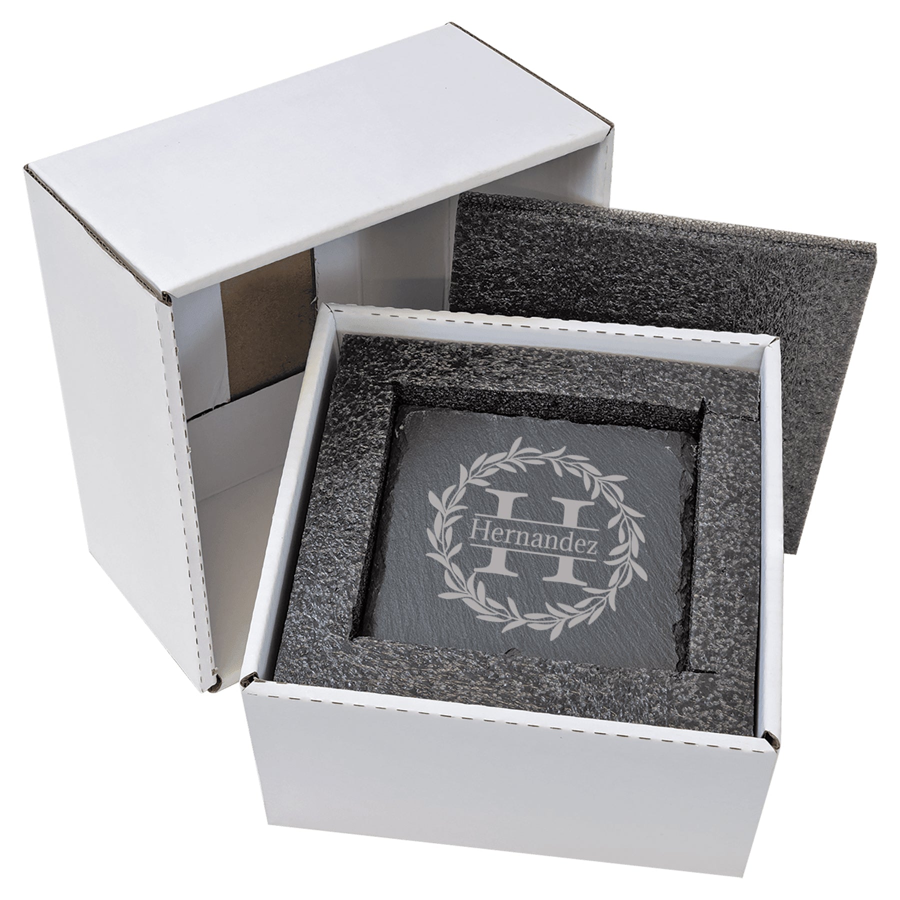 Personalized 6 Piece Slate Coaster Set - Etchified-Etchified-