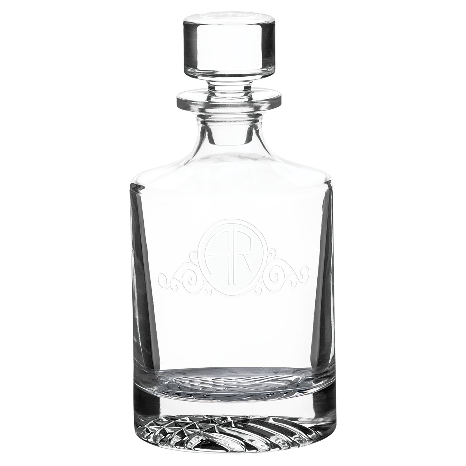 Personalized Criss-Cross Decanter and Glasses Set - Etchified-Polar Camel®-DC401