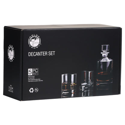 Personalized Criss-Cross Decanter and Glasses Set - Etchified-Polar Camel®-DCS401