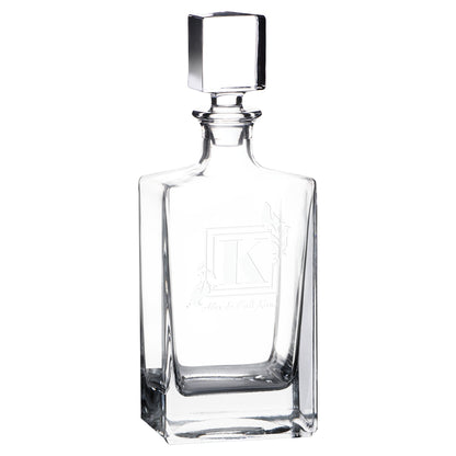 Personalized Rectangle Whiskey Decanter - Easy Monogramming - Etchified - Polar Camel® - DC351