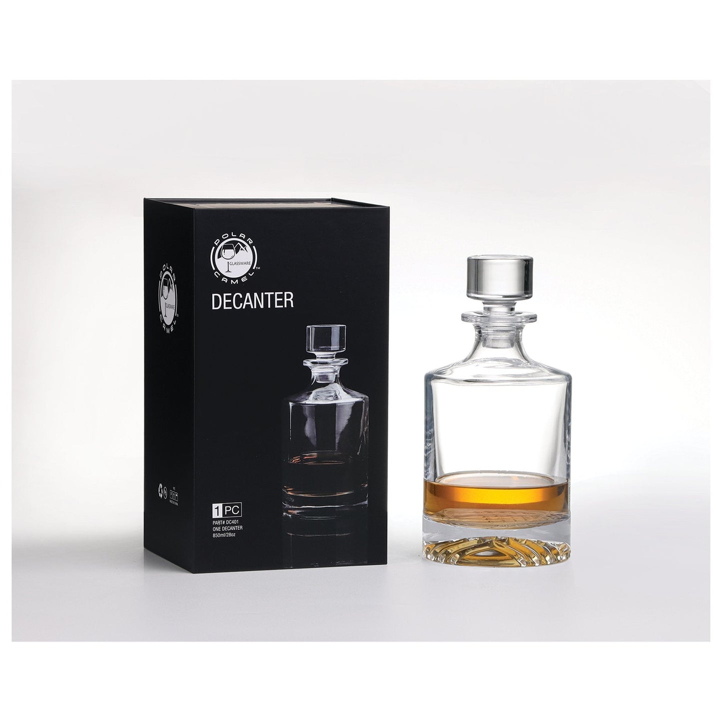 Personalized Round Waffle - Pattern Whiskey Decanter - Easy Monogramming - Etchified - Polar Camel® - DC401
