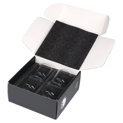 Personalized Waffle Pattern 4 - Piece Glasses Set - Etchified - Polar Camel® - DCS403