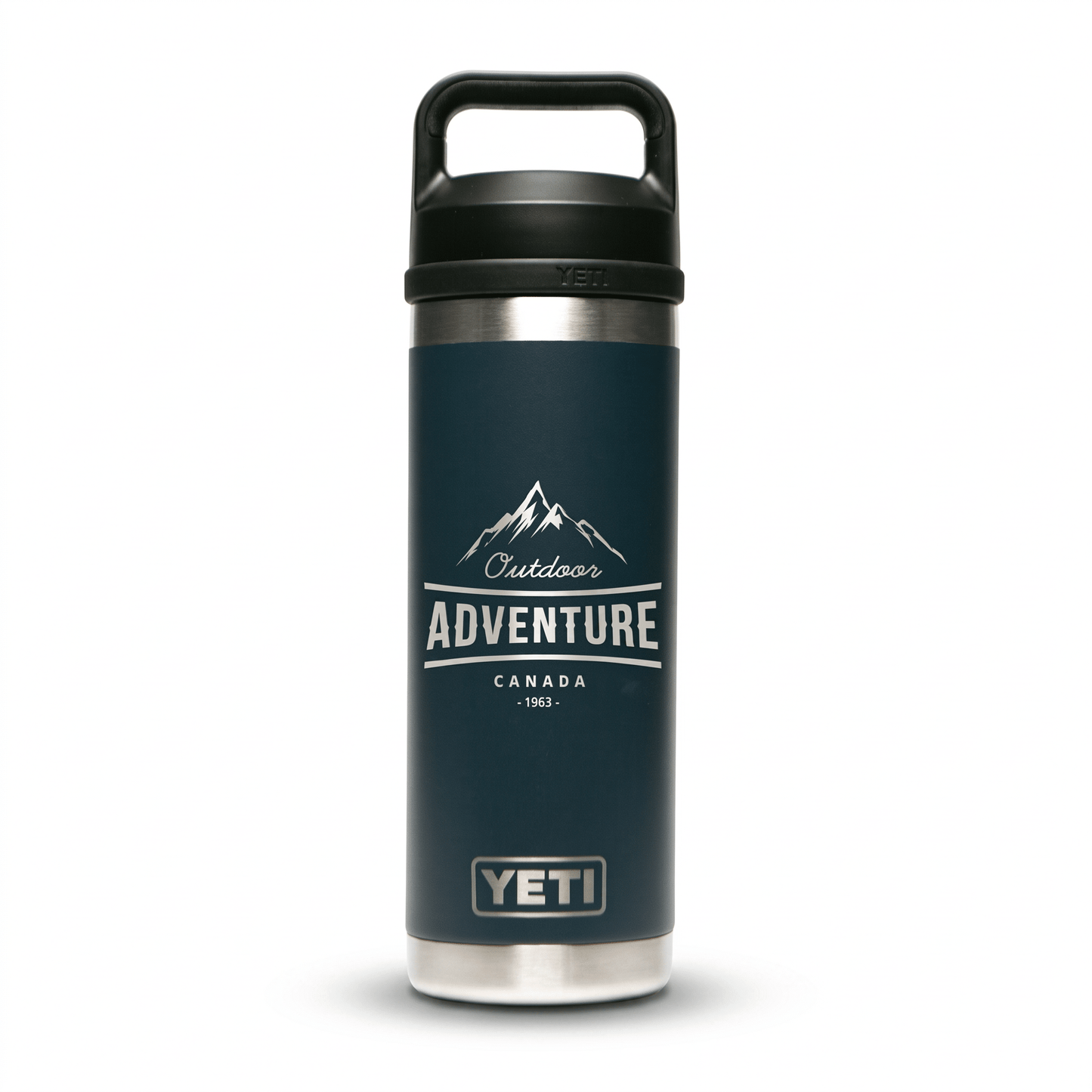 Personalized YETI® 18 oz Bottle with Chug Cap - Etchified-YETI®-YRAM18NAVY