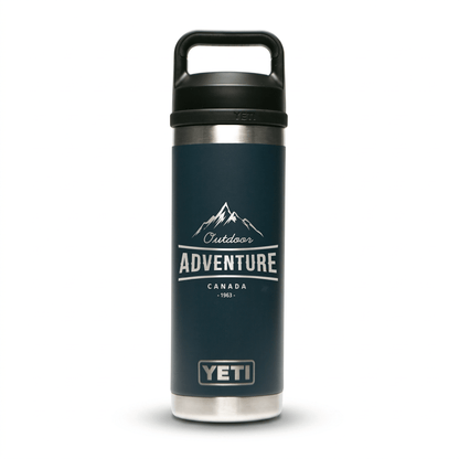Personalized YETI® 18 oz Bottle with Chug Cap - Etchified-YETI®-YRAM18NAVY