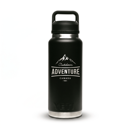 Personalized YETI® 36oz (1L) Bottle with Chug Cap - Etchified-YETI®-YRAM36BLACK