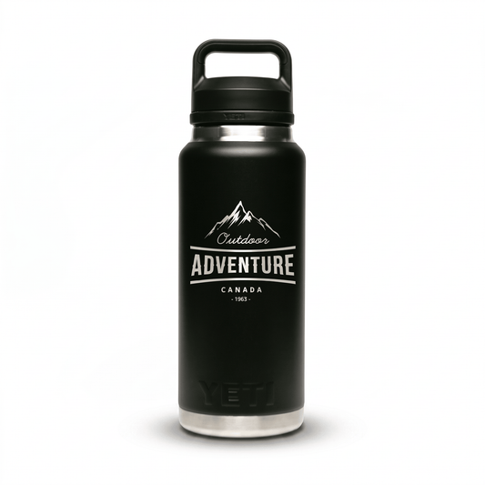 Personalized YETI® 36oz (1L) Bottle with Chug Cap - Etchified-YETI®-YRAM36BLACK