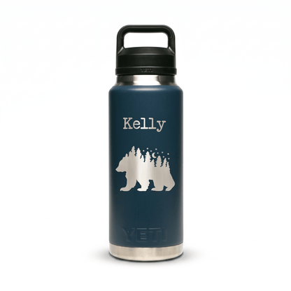 Personalized YETI® 36oz (1L) Bottle with Chug Cap - Etchified-YETI®-YRAM36NAVY