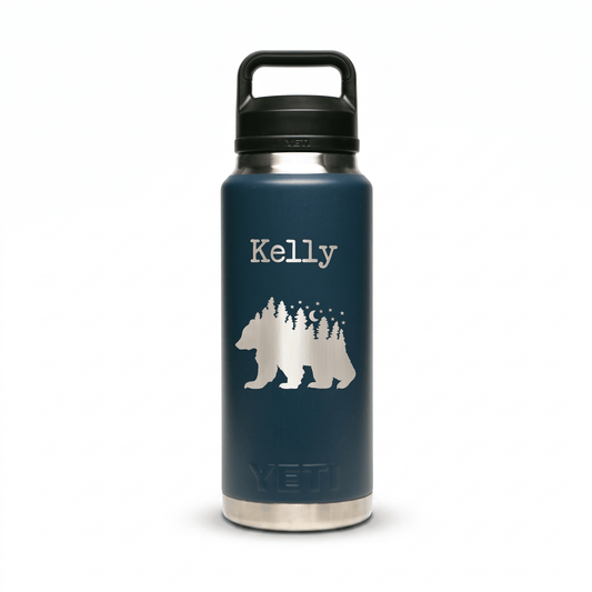 Personalized YETI® 36oz (1L) Bottle with Chug Cap - Etchified-YETI®-YRAM36NAVY