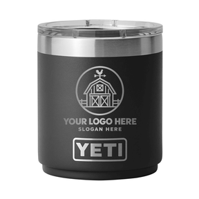 Personalized YETI® Rambler® 10 oz Stackable Lowball with DuraSip™ Ceramic Lining - Etchified-YETI®-YTR10CSTK-BLK
