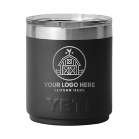 Personalized YETI® Rambler® 10 oz Stackable Lowball with DuraSip™ Ceramic Lining - Etchified-YETI®-YTR10CSTK-BLK