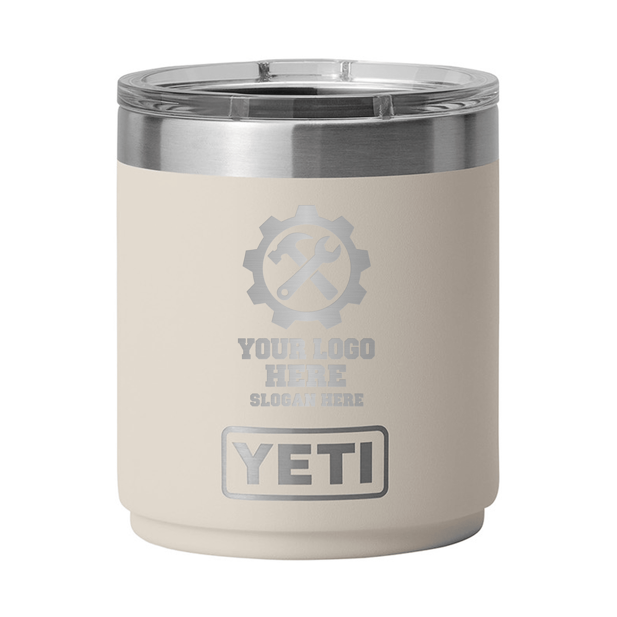 Personalized YETI® Rambler® 10 oz Stackable Lowball with DuraSip™ Ceramic Lining - Etchified-YETI®-YTR10CSTK-CAPETAUPE