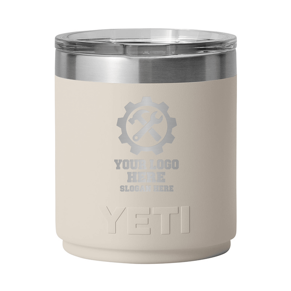 Personalized YETI® Rambler® 10 oz Stackable Lowball with DuraSip™ Ceramic Lining - Etchified-YETI®-YTR10CSTK-CAPETAUPE
