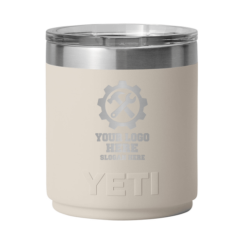 Personalized YETI® Rambler® 10 oz Stackable Lowball with DuraSip™ Ceramic Lining - Etchified-YETI®-YTR10CSTK-CAPETAUPE