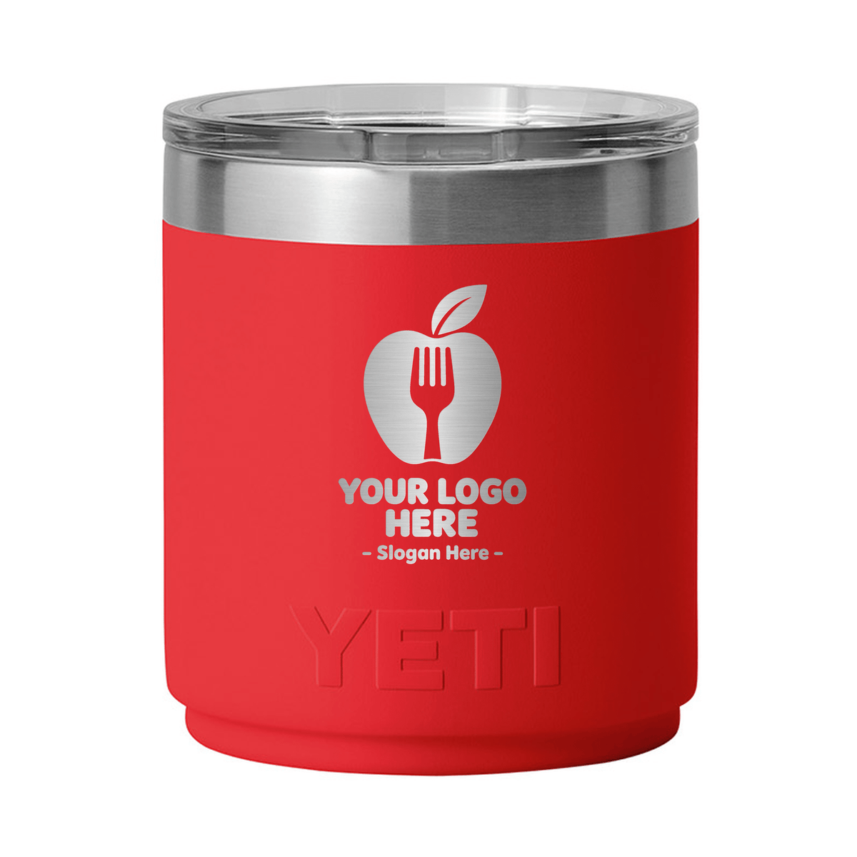 Personalized YETI® Rambler® 10 oz Stackable Lowball with DuraSip™ Ceramic Lining - Etchified-YETI®-YTR10CSTK-REDRESC