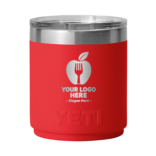 Personalized YETI® Rambler® 10 oz Stackable Lowball with DuraSip™ Ceramic Lining - Etchified-YETI®-YTR10CSTK-REDRESC