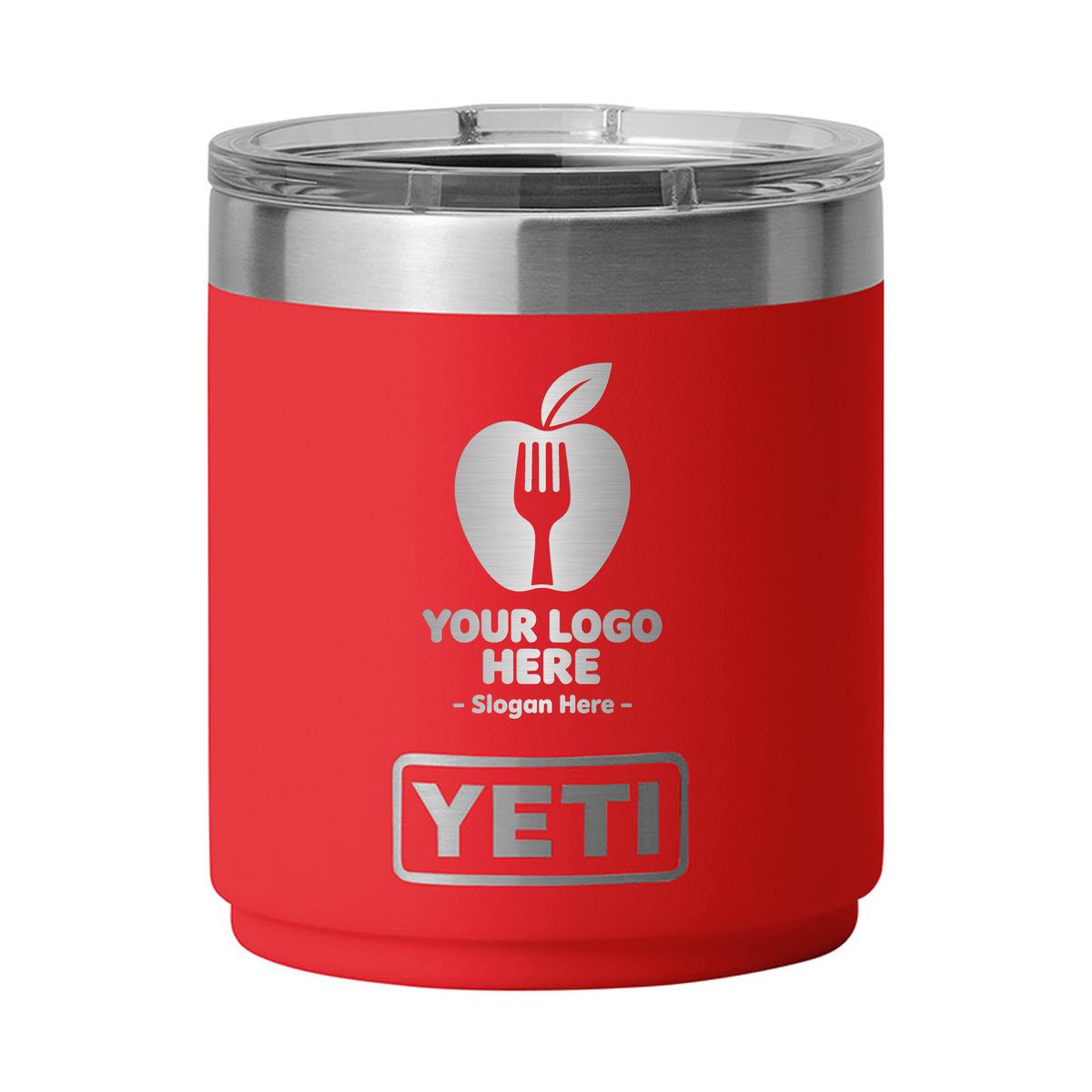 Personalized YETI® Rambler® 10 oz Stackable Lowball with DuraSip™ Ceramic Lining - Etchified-YETI®-YTR10CSTK-REDRESC