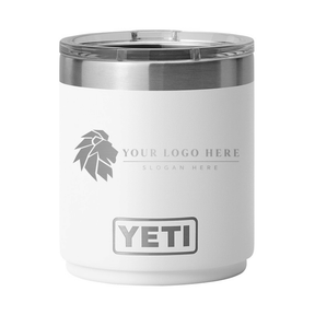Personalized YETI® Rambler® 10 oz Stackable Lowball with DuraSip™ Ceramic Lining - Etchified-YETI®-YTR10CSTK-WHT