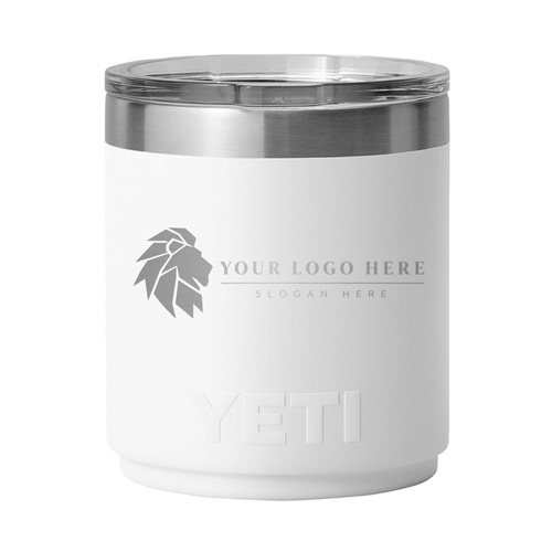 Personalized YETI® Rambler® 10 oz Stackable Lowball with DuraSip™ Ceramic Lining - Etchified-YETI®-YTR10CSTK-WHT