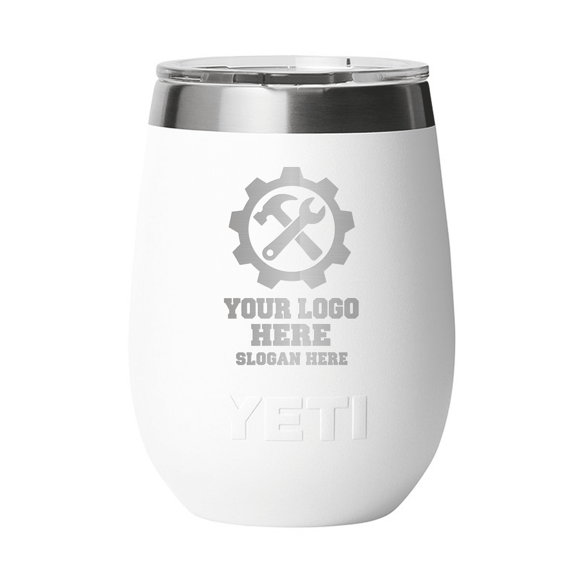 Personalized YETI® Rambler® 10 oz Wine Tumbler with DuraSip™ Ceramic Lining - Etchified-YETI®-YTR10WDCL-WHT