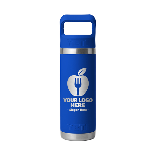 Personalized YETI® Rambler® 18 oz Bottle with Color-Matched Straw Cap - Etchified-YETI®-YTR18CSB-BLURYL