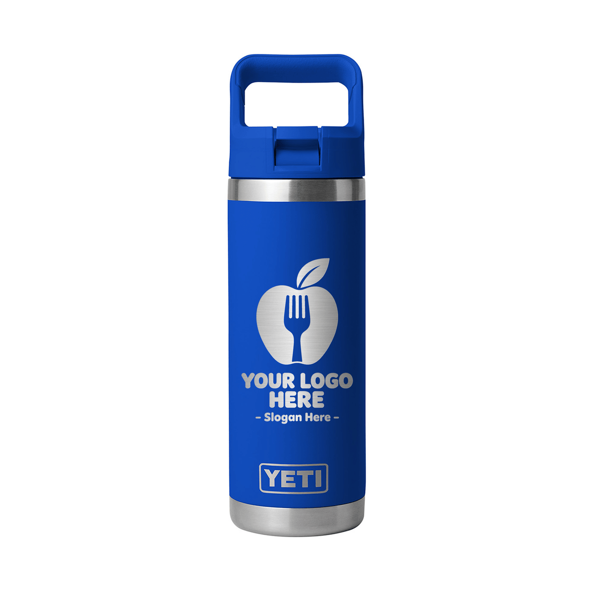 Personalized YETI® Rambler® 18 oz Bottle with Color-Matched Straw Cap - Etchified-YETI®-YTR18CSB-BLURYL