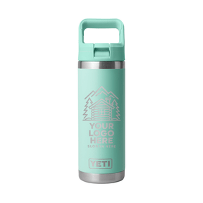 Personalized YETI® Rambler® 18 oz Bottle with Color-Matched Straw Cap - Etchified-YETI®-YTR18CSB-SEAFOAM