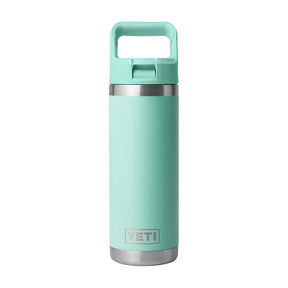 Personalized YETI® Rambler® 18 oz Bottle with Color-Matched Straw Cap - Etchified-YETI®-YTR18CSB-SEAFOAM