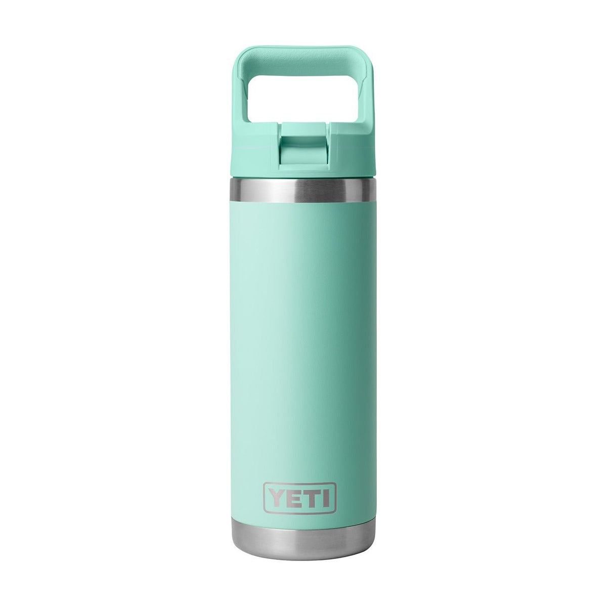 Personalized YETI® Rambler® 18 oz Bottle with Color-Matched Straw Cap - Etchified-YETI®-YTR18CSB-SEAFOAM