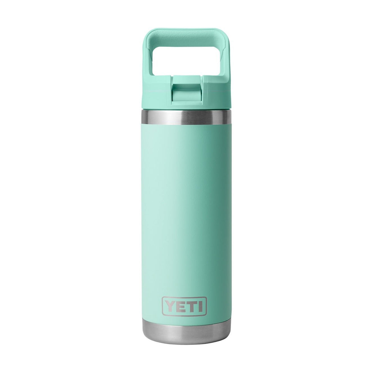 Personalized YETI® Rambler® 18 oz Bottle with Color-Matched Straw Cap - Etchified-YETI®-YTR18CSB-SEAFOAM