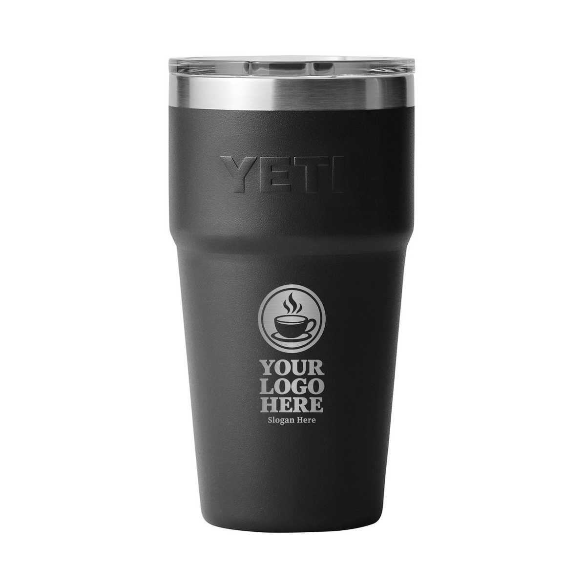 Personalized YETI® Rambler® 20 oz Stackable Cup with MagSlider™ Lid - Etchified-YETI®-YTR20STK-BLK