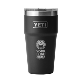 Personalized YETI® Rambler® 20 oz Stackable Cup with MagSlider™ Lid - Etchified-YETI®-YTR20STK-BLK