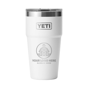 Personalized YETI® Rambler® 20 oz Stackable Cup with MagSlider™ Lid - Etchified-YETI®-YTR20STK-WHT