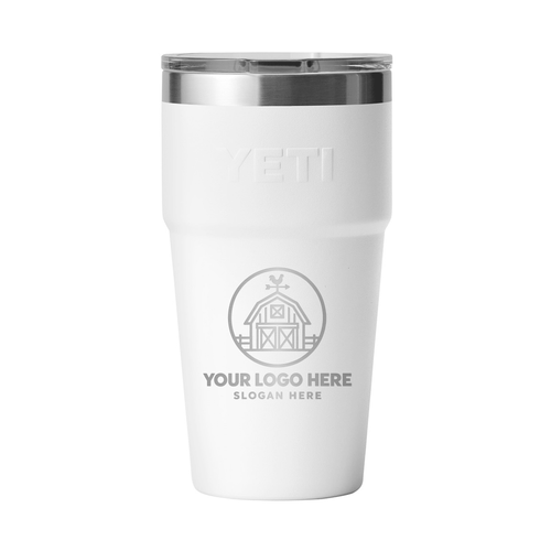 Personalized YETI® Rambler® 20 oz Stackable Cup with MagSlider™ Lid - Etchified-YETI®-YTR20STK-WHT