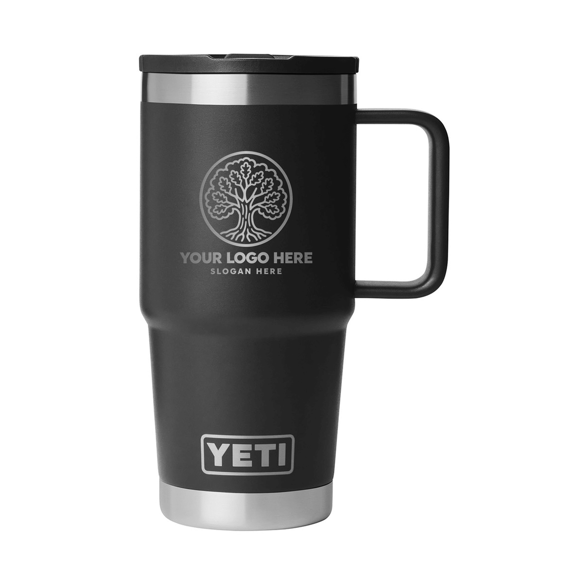 Personalized YETI® Rambler® 20 oz Travel Straw Mug - Etchified-YETI®-YTR20TSM-BLK
