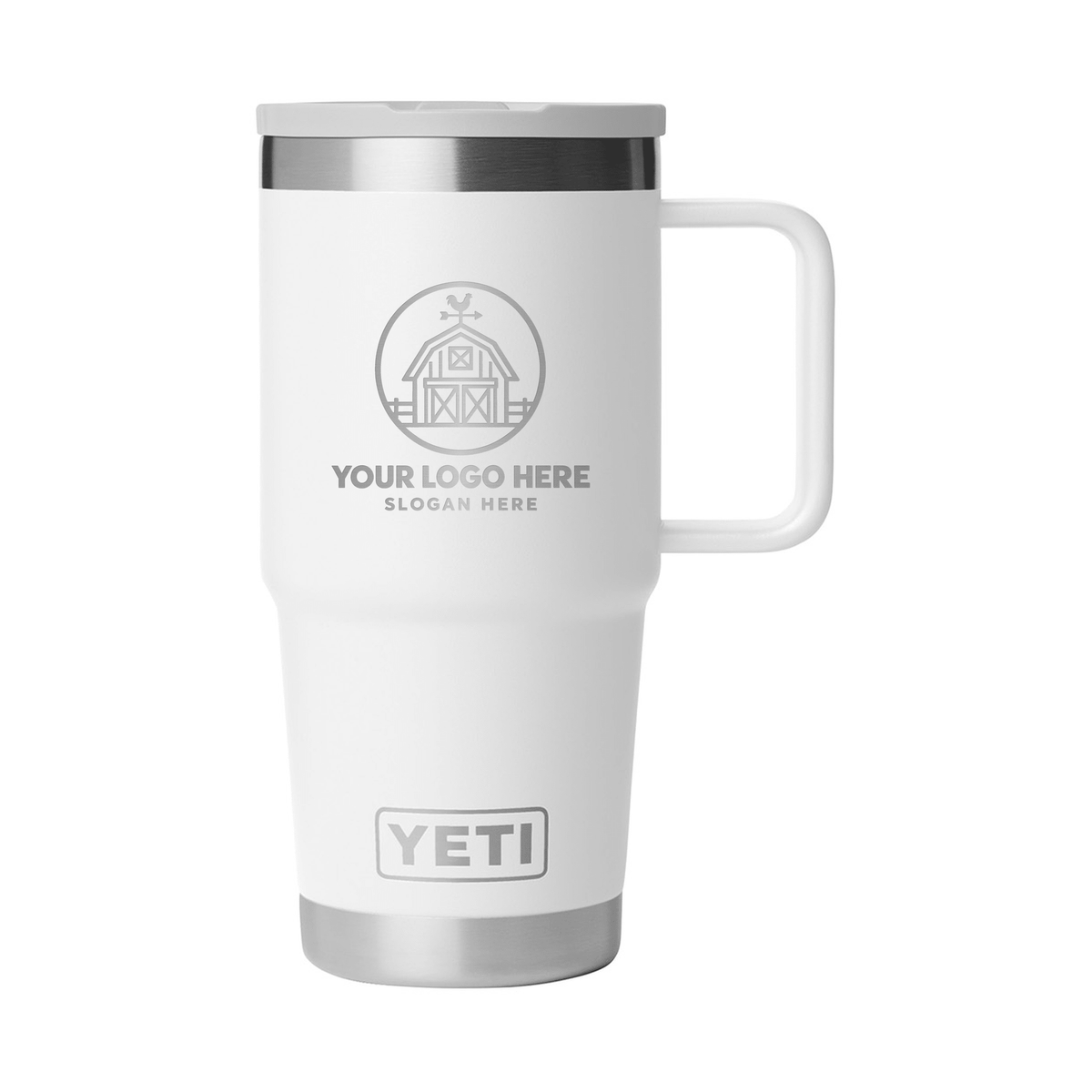 Personalized YETI® Rambler® 20 oz Travel Straw Mug - Etchified-YETI®-YTR20TSM-WHT