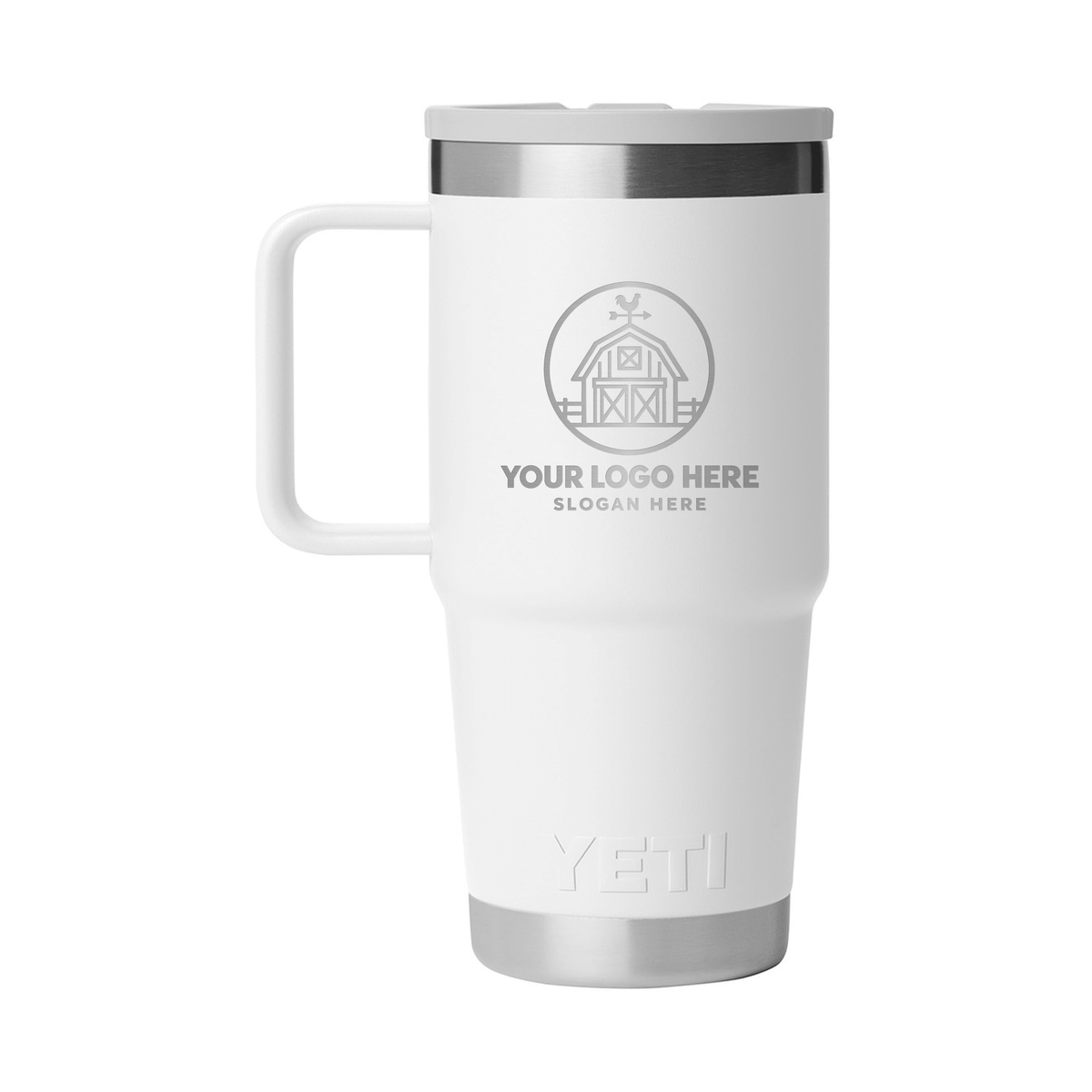 Personalized YETI® Rambler® 20 oz Travel Straw Mug - Etchified-YETI®-YTR20TSM-WHT