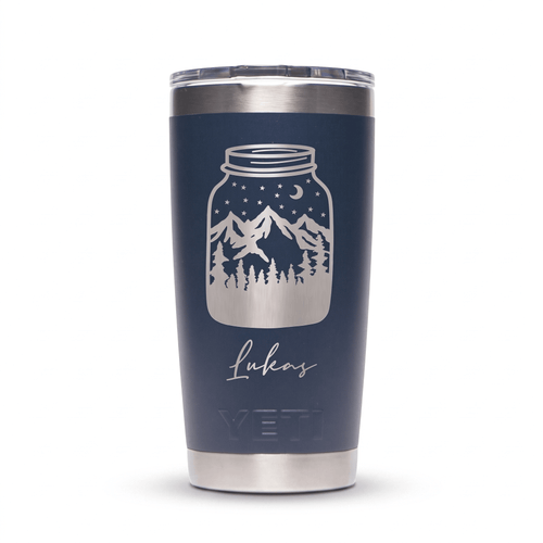 Personalized YETI® Rambler® 20 oz Tumbler - Etchified-YETI®-YRAM20NAVY