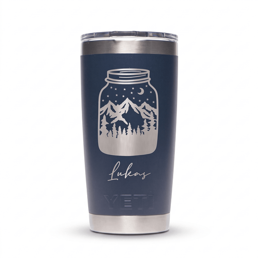 Personalized YETI® Rambler® 20 oz Tumbler - Etchified-YETI®-YRAM20NAVY