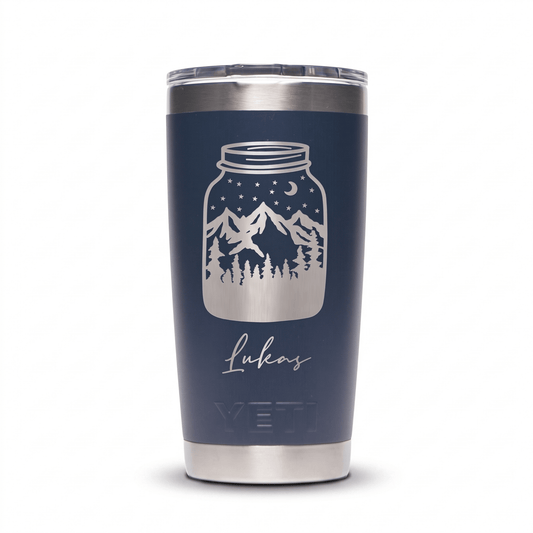 Personalized YETI® Rambler® 20 oz Tumbler - Etchified-YETI®-YRAM20NAVY